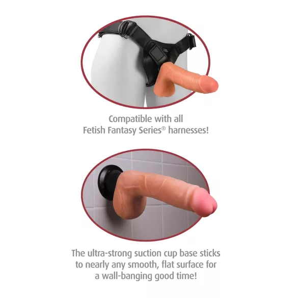 Real Feel Deluxe No.1 - natürlicher, realistischer Vibrator (hautfarben)