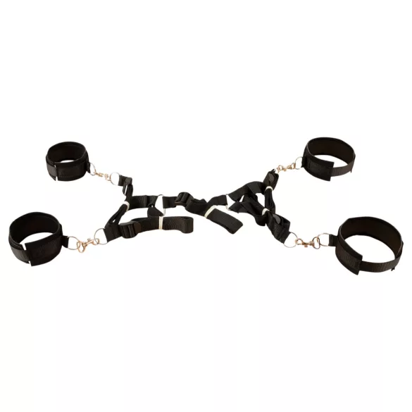 Fetish Fantasy - Bettfessel-Set (schwarz)