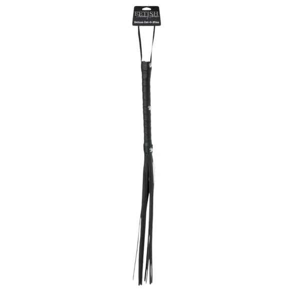 Fetish Fantasy Deluxe Cat-O-Nine - Peitsche (65 cm) - schwarz