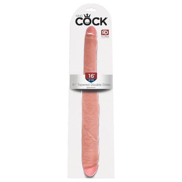 King Cock 16 Tapered - naturgetreues Doppel-Dildo (41 cm) - Naturfarbe