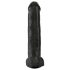 King Cock 15 - Saugnapf-Dildo mit Hoden (38cm) - schwarz
