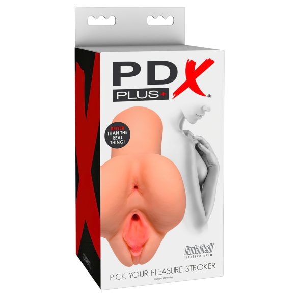 PDX Pick Your Pleasure - 2in1 lebensechter Masturbator (natur)