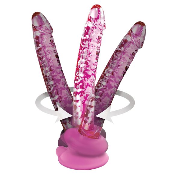 Icicles No. 86 - Gläserner Penis-Dildo (Pink)