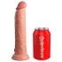 King Cock Elite 9 - Saugnapf, naturgetreuer Dildo (23cm) - Hautfarben