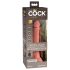King Cock Elite 7 - Saugnapf, Funk-Vibrator 18cm - Natur
