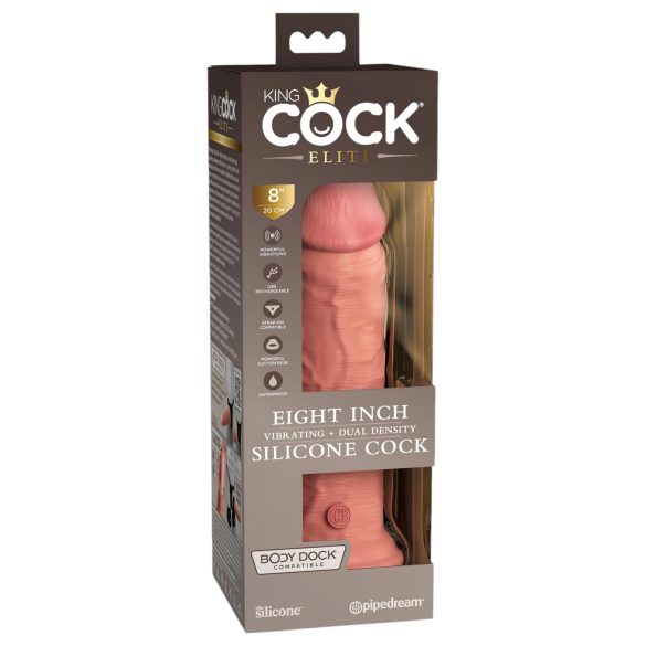King Cock Elite 8 - Dildo mit Saugnapf (20cm) - Hautfarben