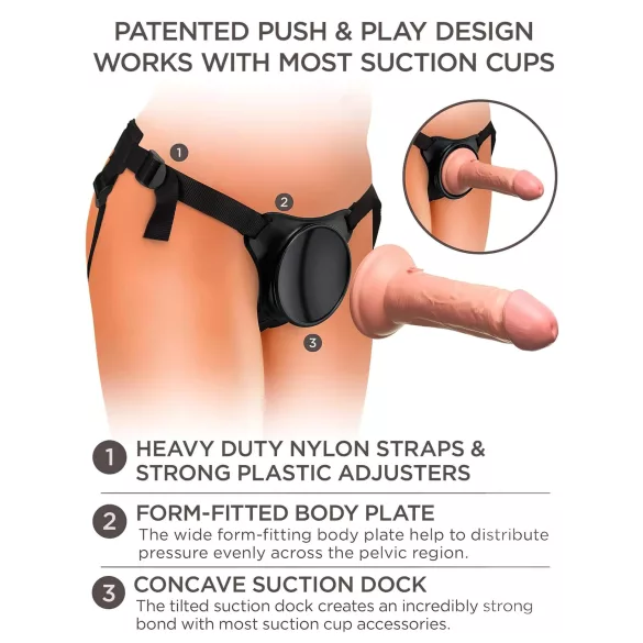 King Cock Elite Anfänger - Strap-on Dildo (natur)
