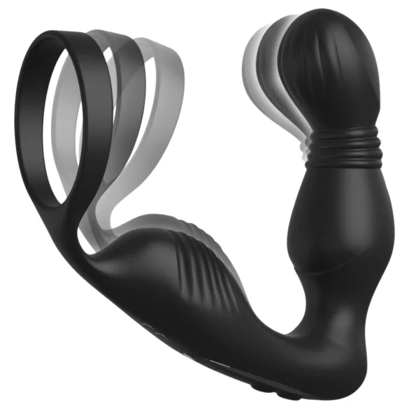 Anal Fantasy Elite - Prostata-Vibrator mit Penisring (schwarz)