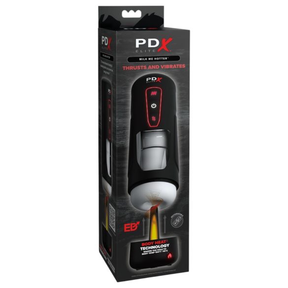 PDX Elite Milk Me Hotter - Erwärmender Masturbator (Schwarz)