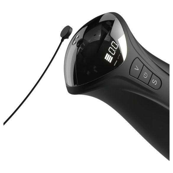 PDX Elite - Saugender, vibrierender Masturbator (schwarz)