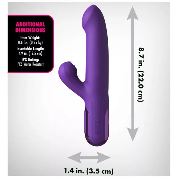 Fantasy For Her - 2-in-1 Stoßvibrator und Klitorisstimulator (lila)