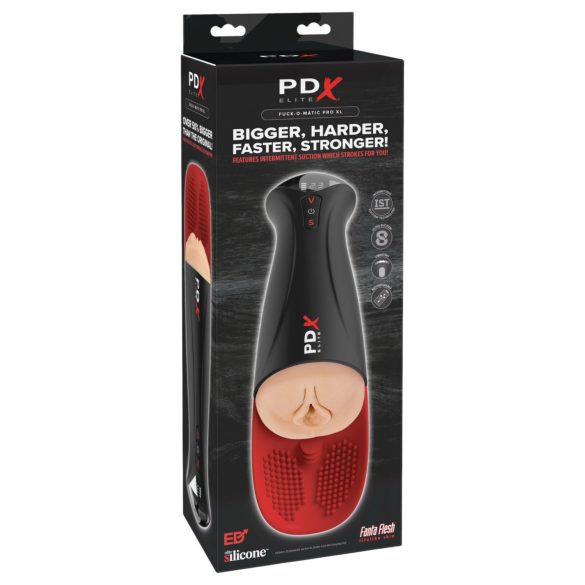 PDX Elite Fuck-O-Mat Pro XL - stimuliertes Saug- und Vibrationsgerät (schwarz)