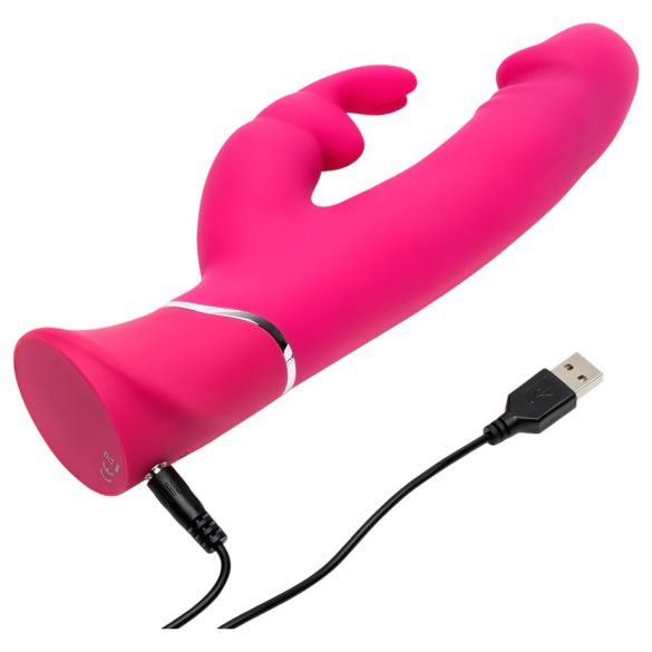 Happyrabbit Dual Density - wasserdichter Klitoris-Vibrator mit Arm (Pink)