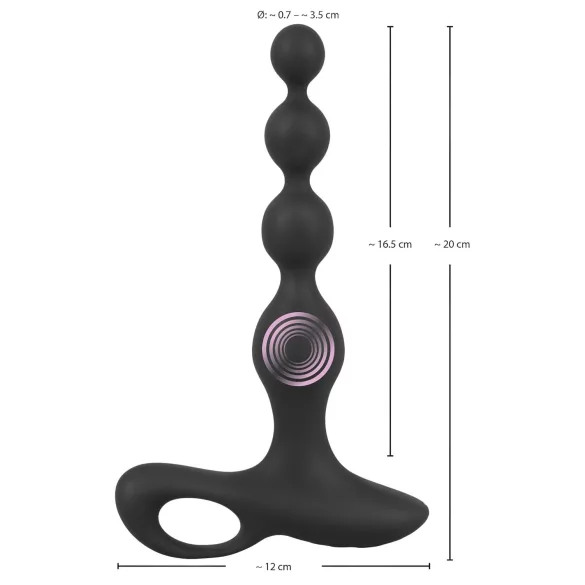 Black Velvet - Perlen Analvibrator (schwarz)