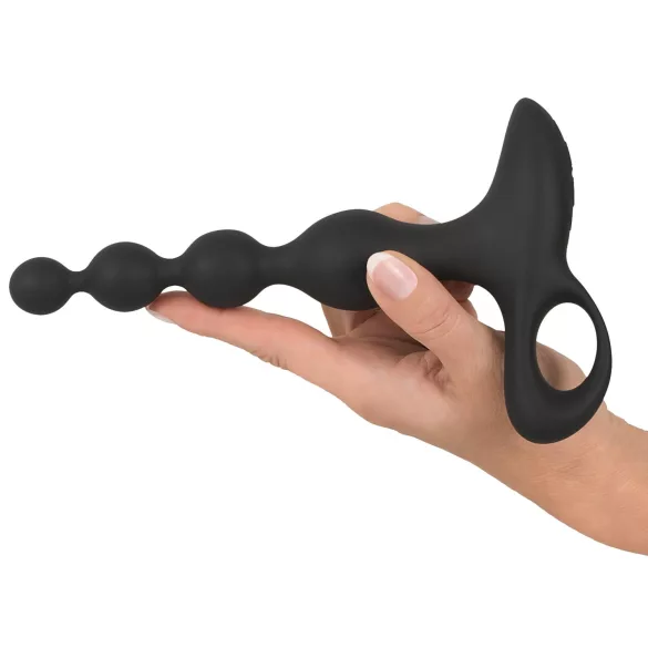 Black Velvet - Perlen Analvibrator (schwarz)