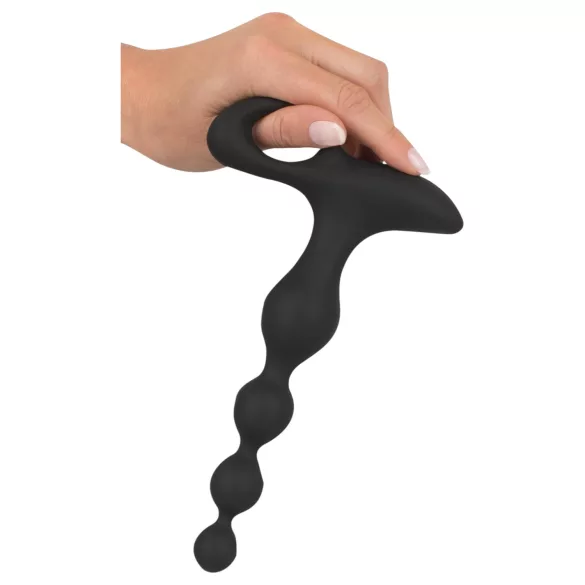 Black Velvet - Perlen Analvibrator (schwarz)