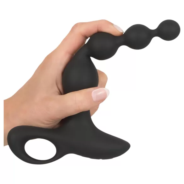 Black Velvet - Perlen Analvibrator (schwarz)