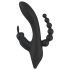 SMILE Triple - Wiederaufladbarer, wasserfester 3-armiger Vibrator (Schwarz)