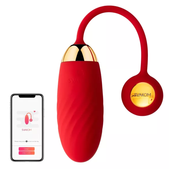Svakom Ella Neo - tragbares app-gesteuertes Vibro-Ei (rot)