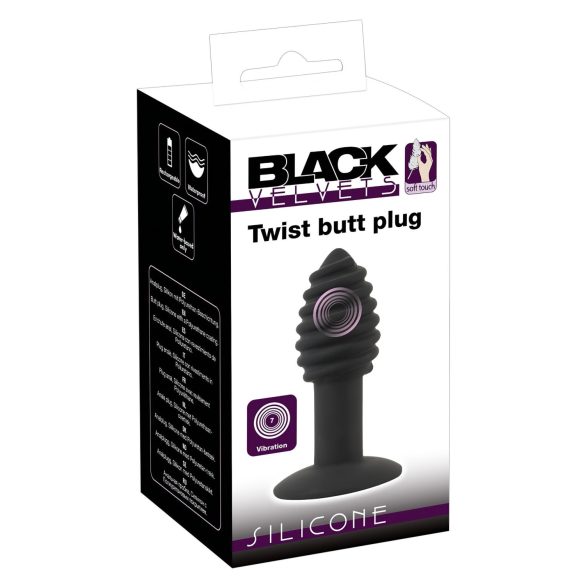 Black Velvet Twist - Wiederaufladbarer Silikon Anal-Vibrator (Schwarz)
