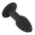 Black Velvet Twist - Wiederaufladbarer Silikon Anal-Vibrator (Schwarz)