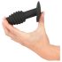 Black Velvet Twist - Wiederaufladbarer Silikon Anal-Vibrator (Schwarz)