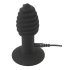 Black Velvet Twist - Wiederaufladbarer Silikon Anal-Vibrator (Schwarz)