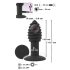 Black Velvet Twist - Wiederaufladbarer Silikon Anal-Vibrator (Schwarz)