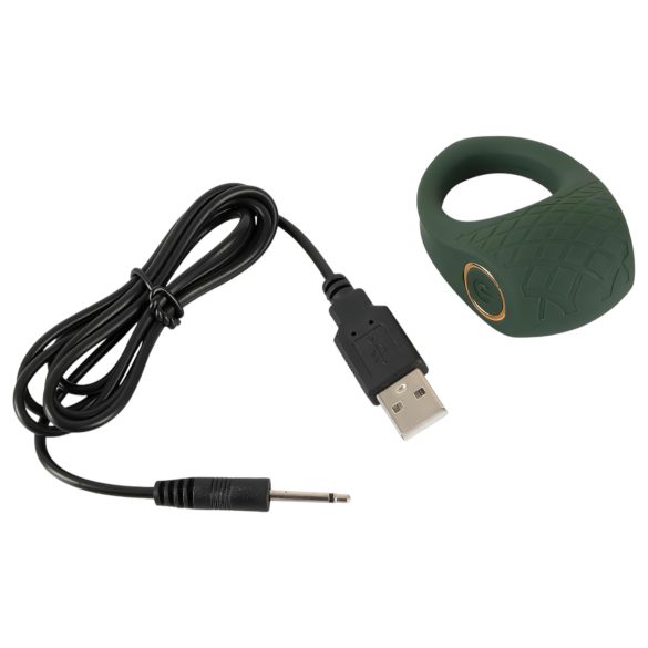 Emerald Love - Wiederaufladbarer, wasserdichter vibrierender Penisring (Grün)