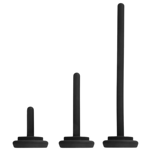 Rebel - Eichelvibrator mit Dilator (schwarz)