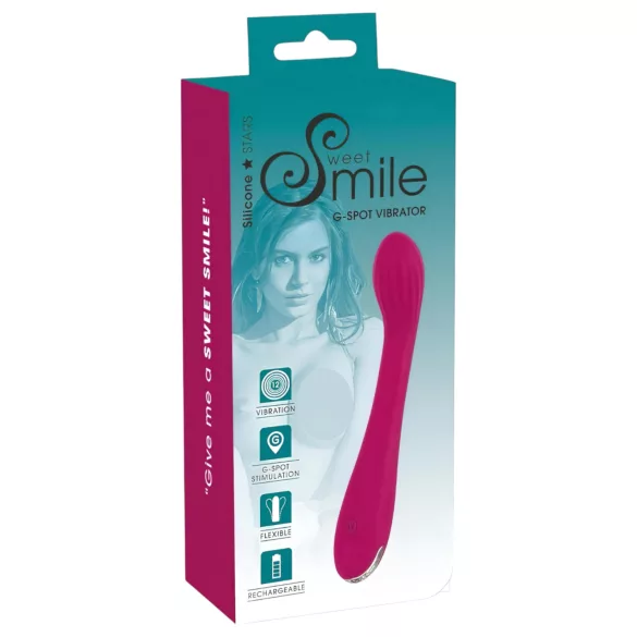SMILE G-spot - Akku-G-Punkt Vibrator gerippt (Lila)