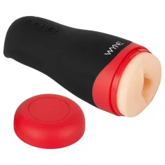   WYNE 01 - Wiederaufladbarer, vibrierender, wärmender Masturbator (schwarz)