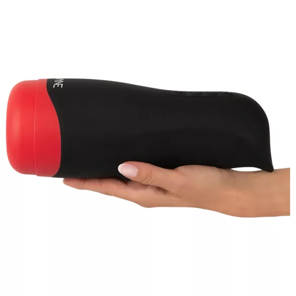 WYNE 01 - Wiederaufladbarer, vibrierender, wärmender Masturbator (schwarz)