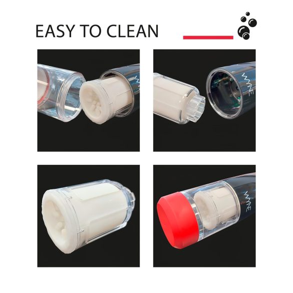 WYNE 05 - Akku-Rotationsmasturbator (schwarz-weiß)