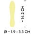 Cuties Mini 3 - Akku, wasserdichter Keulen-Vibrator (Gelb)