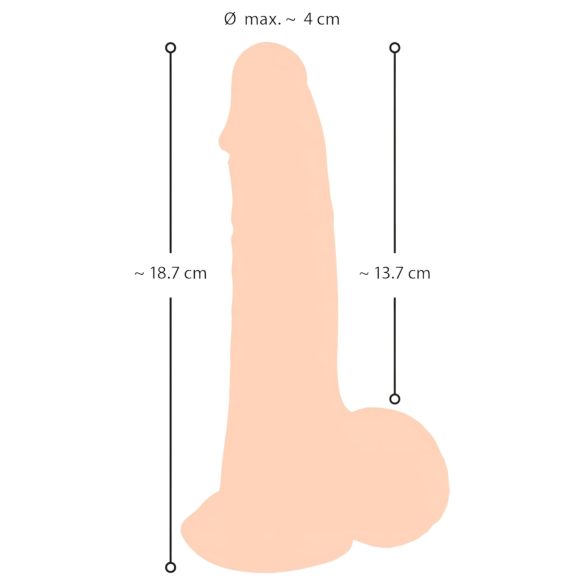 Nature Skin - Dildo mit Haut - 19cm (natur)