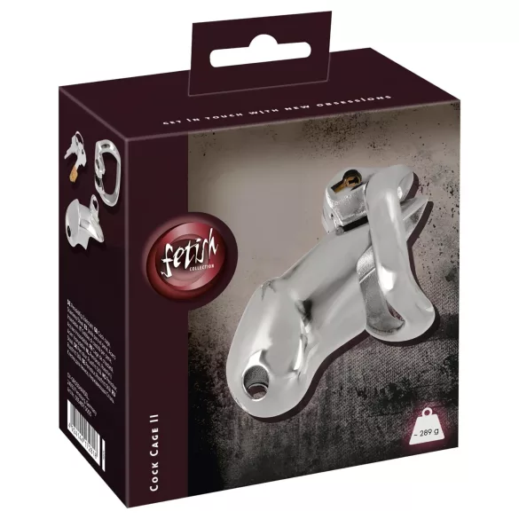Fetisch - Metall Penis Käfig (silber)