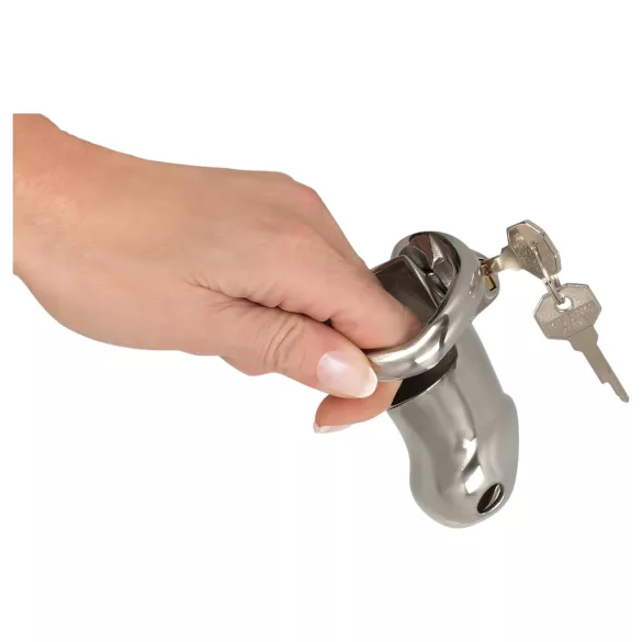 Fetisch - Metall Penis Käfig (silber)