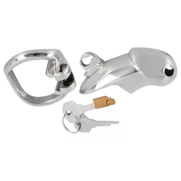 Fetisch - Metall Penis Käfig (silber)