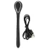 Penis Plug Dilator - wiederaufladbarer, vibrierender Dilator (1 cm, schwarz)