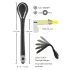 Penis Plug Dilator - wiederaufladbarer, vibrierender Dilator (1 cm, schwarz)