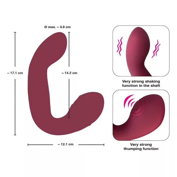 Javida Thumping - Pulsierender G-Punkt- und Klitoris-Vibrator (rot)