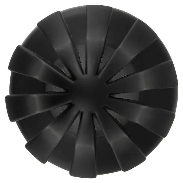 ANOS - gerippter weicher Butt Plug - 7 cm (schwarz)