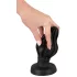ANOS - gerippter weicher Butt Plug - 7 cm (schwarz)