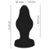 ANOS - gerippter weicher Butt Plug - 7 cm (schwarz)