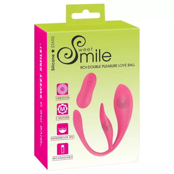 SMILE - tragbares wiederaufladbares Funk-Vibrations-Ei (pink)