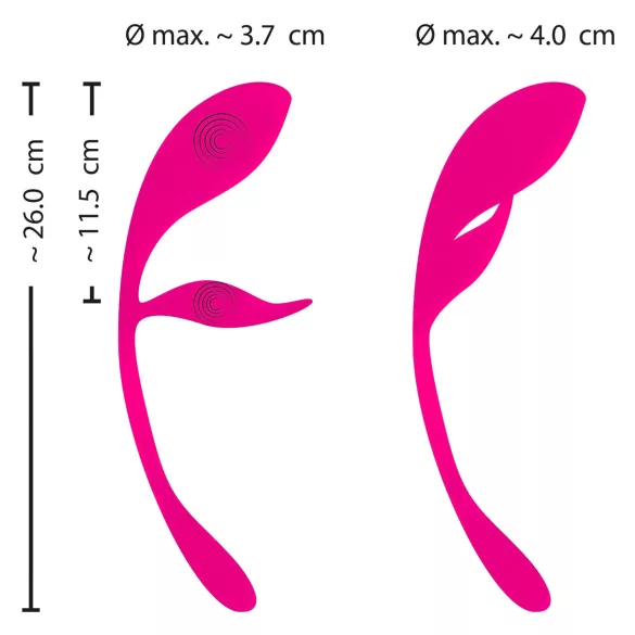 SMILE - tragbares wiederaufladbares Funk-Vibrations-Ei (pink)