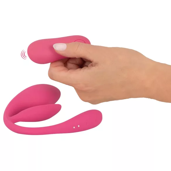 SMILE - tragbares wiederaufladbares Funk-Vibrations-Ei (pink)