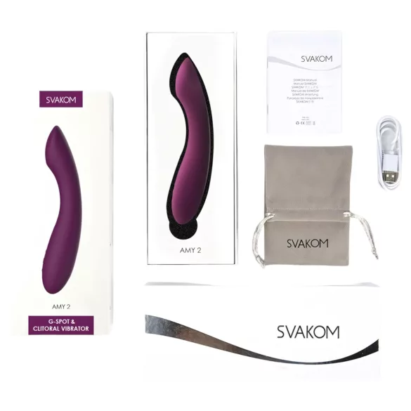 Svakom Amy 2 - wiederaufladbarer, wasserdichter G-Punkt-Vibrator (violett)
