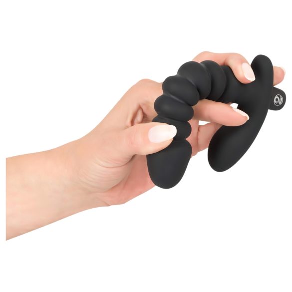 Black Velvet gerippter Vibrator - mittel (schwarz)